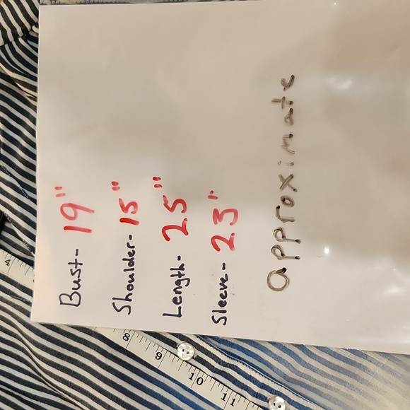 Zac & Rachel, Striped, Ombré Top ,button blue and white women PS - Picture 8 of 9